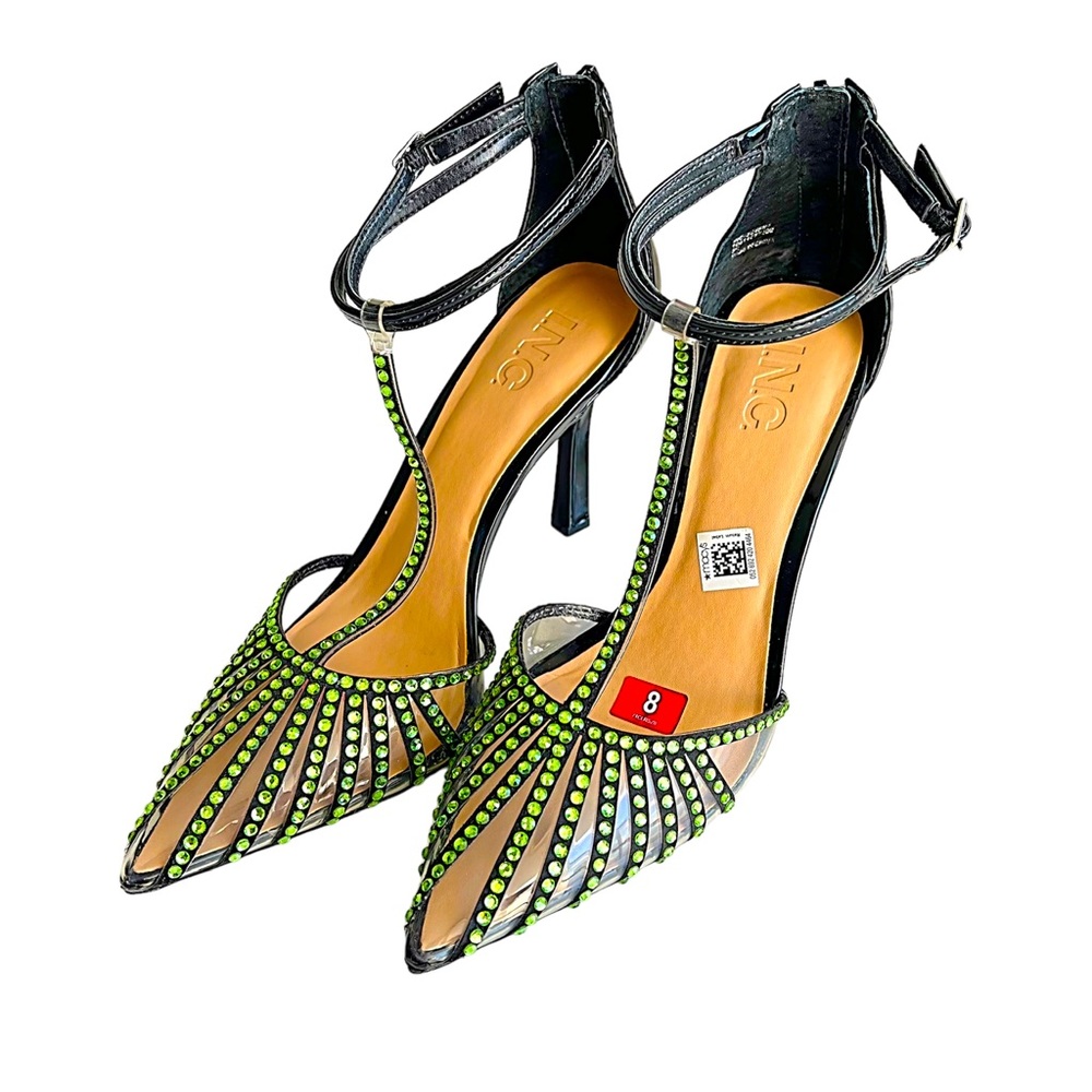 INC INTERNATIONAL CONCEPTS Sovena T-Strap Rhinestone Pumps Size 8